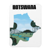 Botswana reisposter magneet (Verticaal)