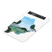 Botswana reisposter magneet (Linkerzijde)