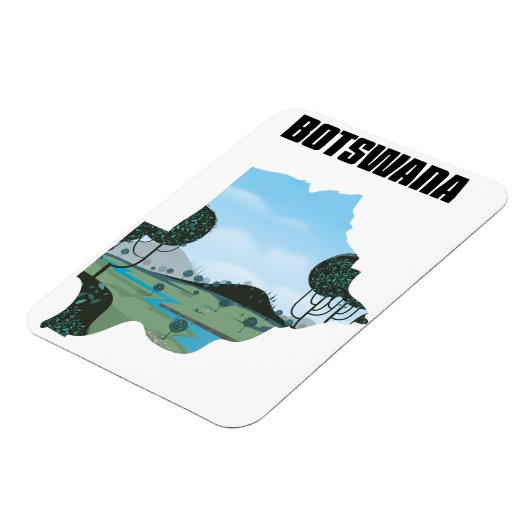 Botswana reisposter magneet (Linkerzijde)