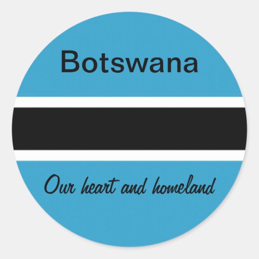 Botswana Ronde Sticker (Voorkant)