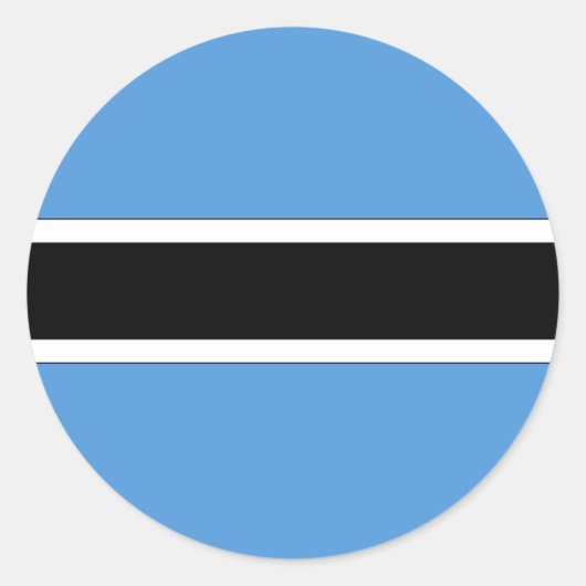 Botswana Ronde Sticker (Voorkant)