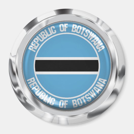 Botswana Round Emblem Magneet (Voorkant)