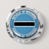 Botswana Round Emblem Ronde Button 7,6 Cm (Voorkant)