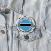 Botswana Round Emblem Ronde Button 7,6 Cm (In situ)