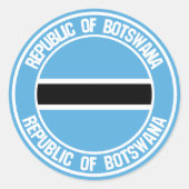 Botswana Round Emblem Ronde Sticker (Voorkant)