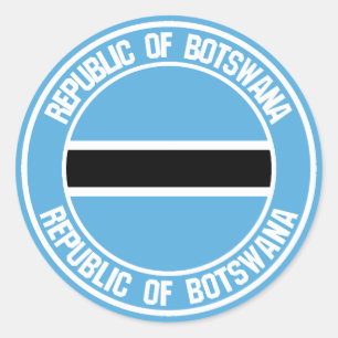 Botswana Round Emblem Ronde Sticker