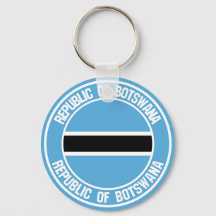 Botswana Round Emblem Sleutelhanger