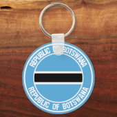 Botswana Round Emblem Sleutelhanger (Voorkant)