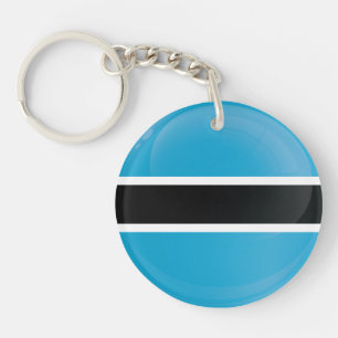 Botswana Round Icon Flag Sleutelhanger