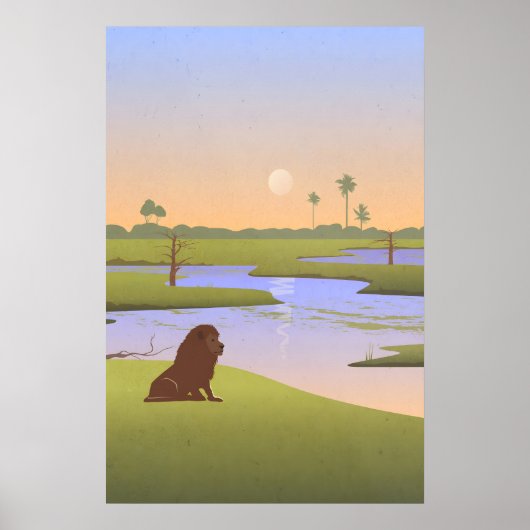 Botswana Safari Kwekerij Poster (Voorkant)