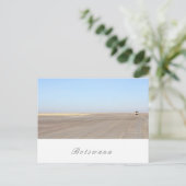 Botswana Salt Pans Savannah Grass Landschap Briefkaart (Staand voorkant)