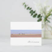 Botswana Salt Pans Savannah Grass Landschap Briefkaart (Staand voorkant)