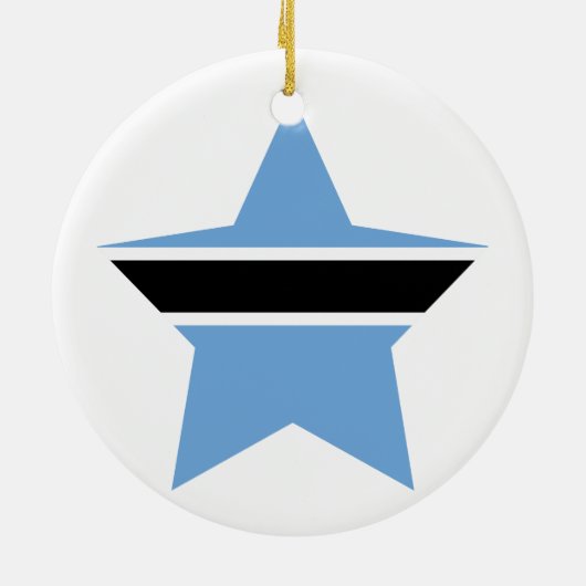 Botswana Star Keramisch Ornament (Achterkant)