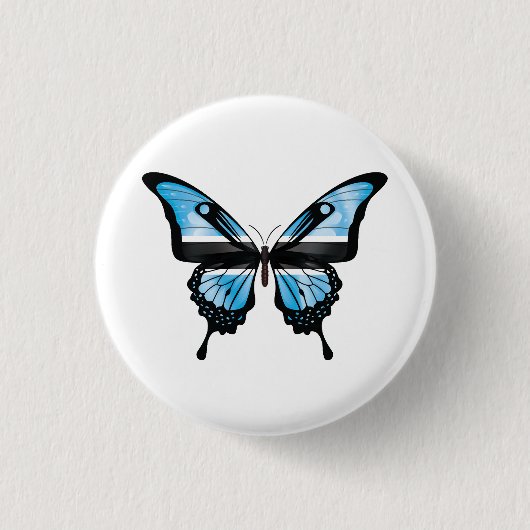 Botswana Swallowtail Butterfly Flag Sticker Ronde Button 3,2 Cm (Voorkant)