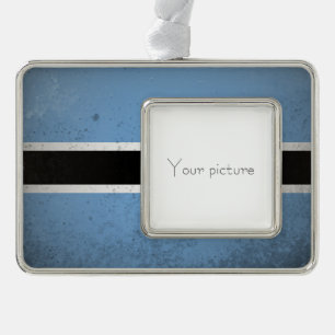 Botswana Verzilverd Omlijst Ornament