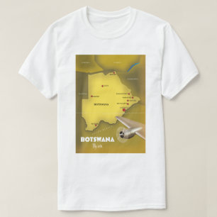 Botswana vintage stijl reisposter. t-shirt