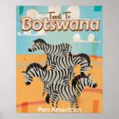 Botswana Vintage Travel Poster. Poster (Voorkant)