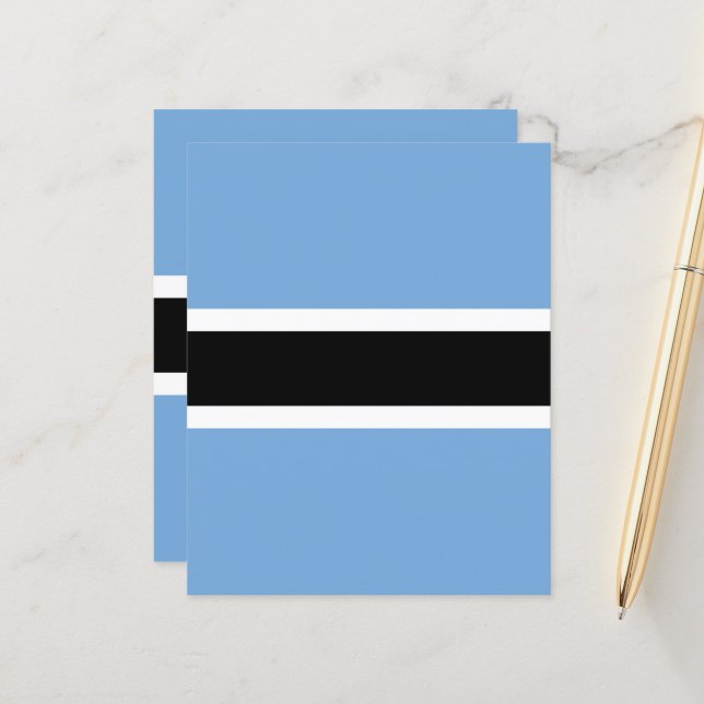 Botswana vlag (Voorkant / Achterkant in situ)