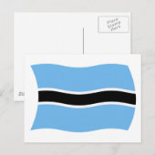 Botswana Vlag Ansichtkaart Briefkaart (Voorkant / Achterkant)