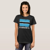 Botswana vlag Beste grootmoeder ooit vlieg T-shirt (Voorkant volledig)