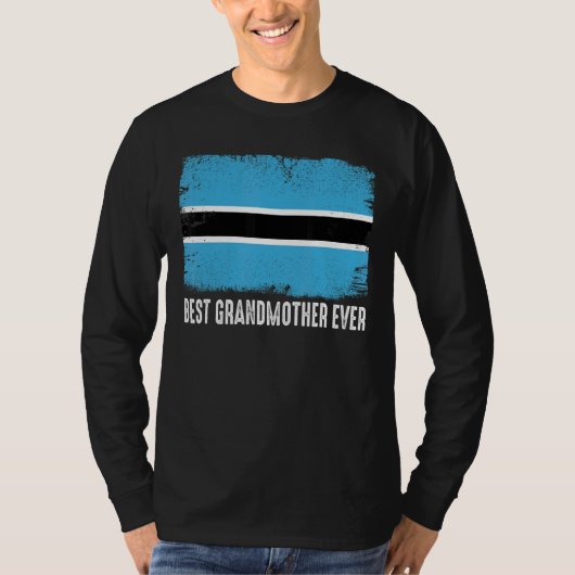 Botswana vlag Beste grootmoeder ooit vlieg T-shirt (Voorkant)