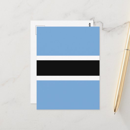 Botswana vlag briefkaart (Voorkant / Achterkant in situ)