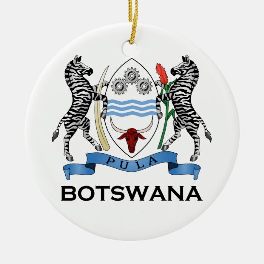 BOTSWANA - vlag/embleem/wapen/symbool Keramisch Ornament (Voorkant)