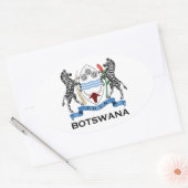 BOTSWANA - vlag/embleem/wapen/symbool Ovale Sticker (Envelop)