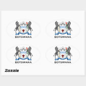 BOTSWANA - vlag/embleem/wapen/symbool Ovale Sticker (Vel)