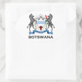 BOTSWANA - vlag/embleem/wapen/symbool Ovale Sticker (Tas)