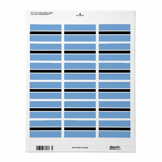 Botswana vlag etiket (Full Sheet)