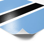 Botswana vlag foto afdruk (Hoek)