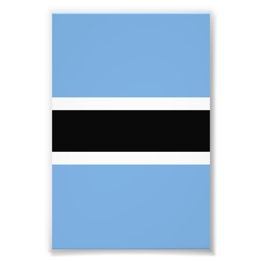 Botswana vlag foto afdruk (Voorkant)