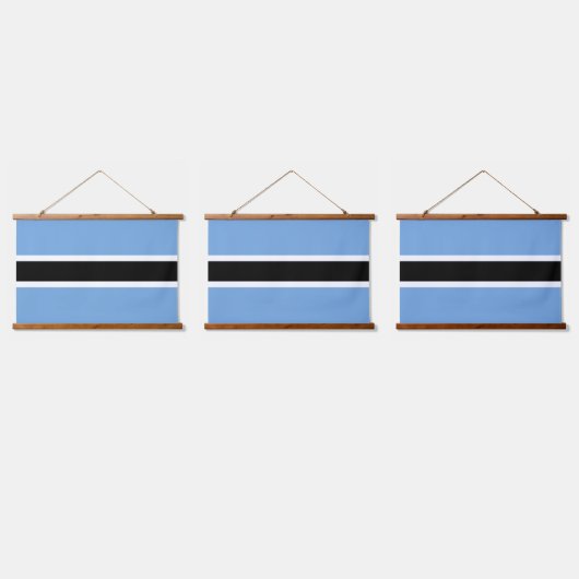 Botswana vlag hangend wandkleed (Driedubbel)