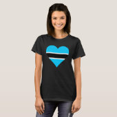 Botswana Vlag Hart Botswana Liefde Botswana T-shirt (Voorkant volledig)