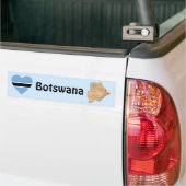 Botswana Vlag Hart + Landkaart Bumpersticker (Op Truck)