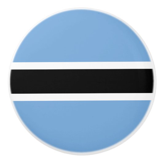Botswana vlag keramische knop (Voorkant)