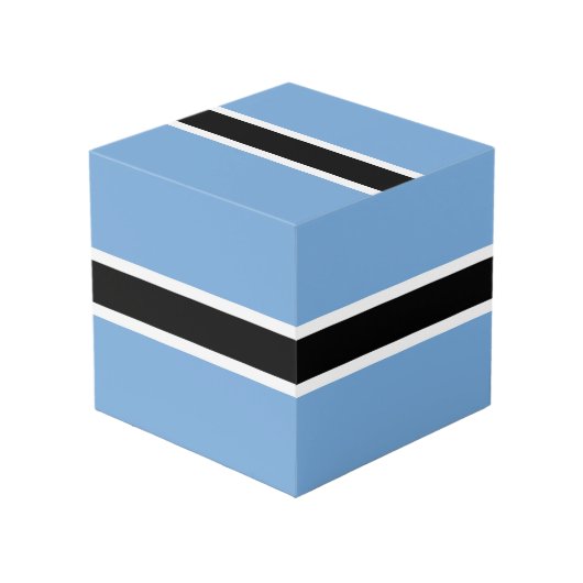 Botswana vlag kubus (Voorkant hoekig)