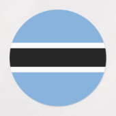 Botswana vlag labels (Design 2)