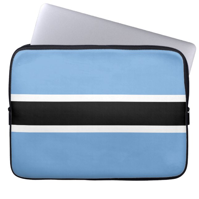 Botswana vlag laptop sleeve (Voorkant)