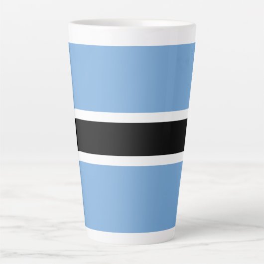 Botswana vlag latte mok (Voorkant)