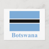 Botswana vlag met naam briefkaart (Voorkant)