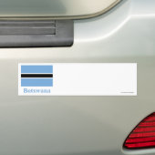 Botswana vlag met naam bumpersticker (Op auto)