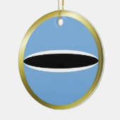 Botswana Vlag Ornament (Links)