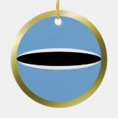 Botswana Vlag Ornament (Achterkant)