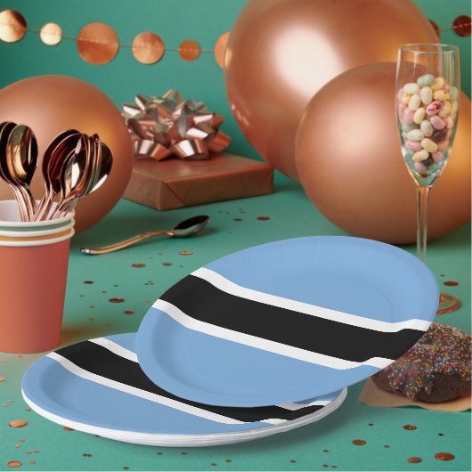 Botswana vlag papieren bordje (Multi)