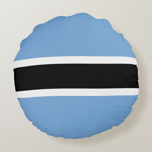 Botswana vlag rond kussen (Achterkant)