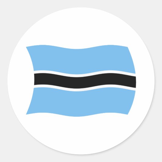 Botswana Vlag Sticker (Voorkant)