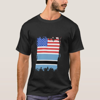 Botswana Vlag Verenigde Staten Botswana Pride Bots T-shirt