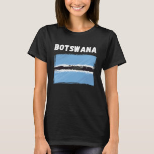 Botswana Vlag Vintage Grunge Batswana Vlag Botswan T-shirt